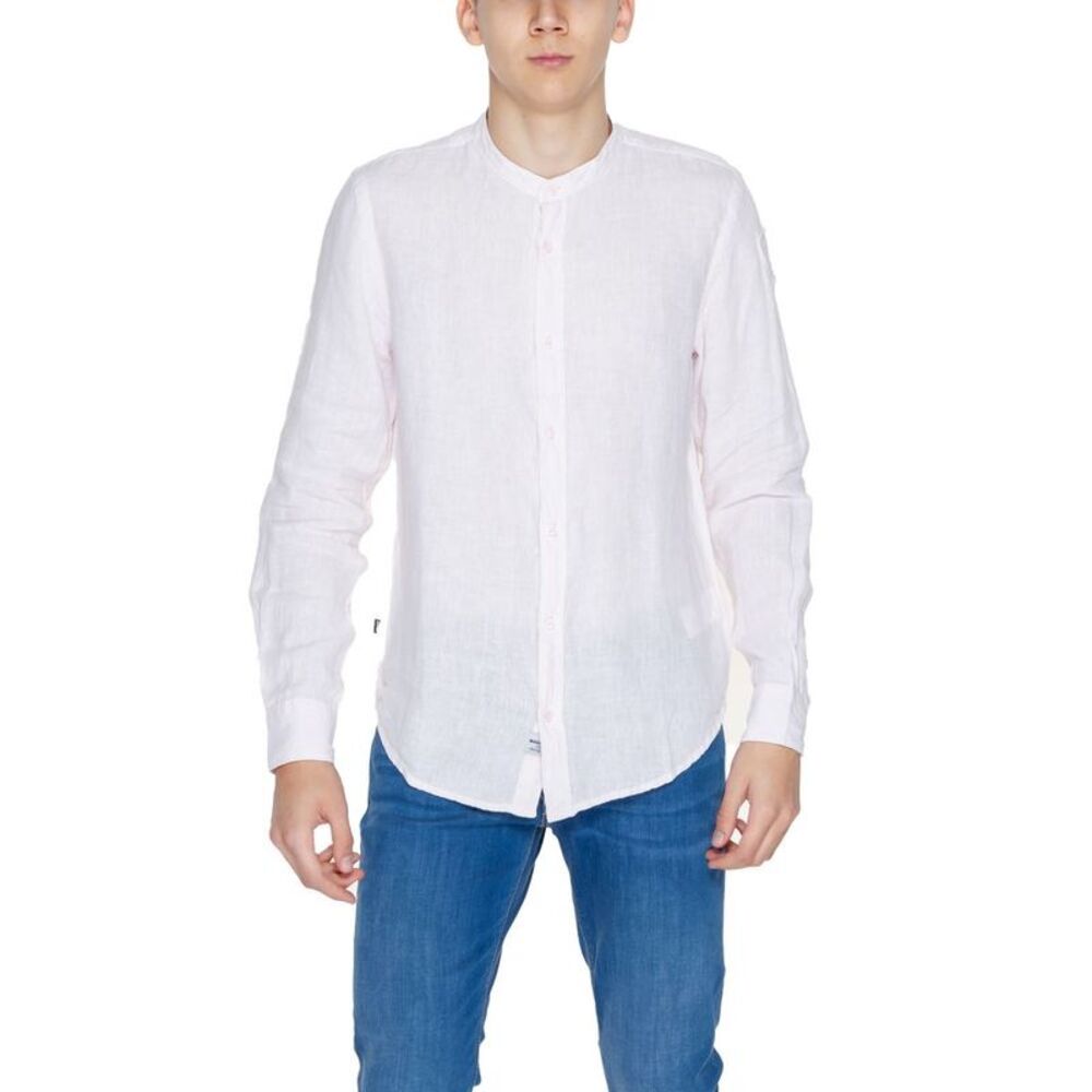 Blauer Multicolor Linen Dress Men's Shirt